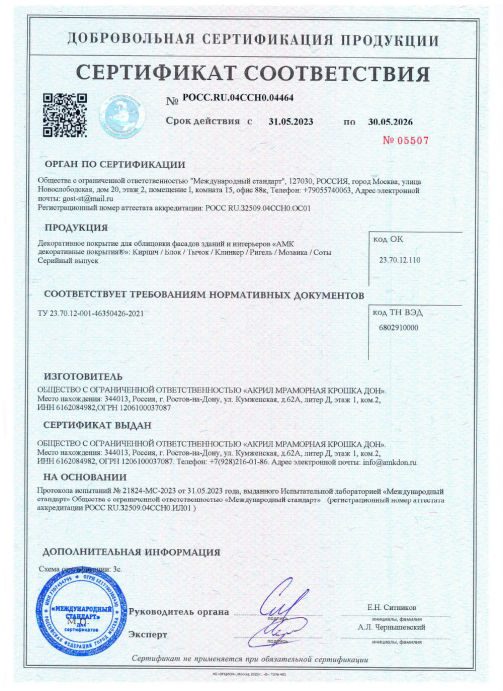 сертификат соответствия АМК